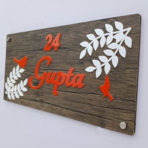 Rectangle Wooden Name Plate